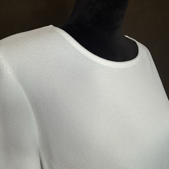 Dudley Stephens Park Slope Fleece Top White Size M 3/4 Sleeve Pullover - Picture 6 of 10